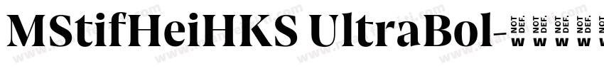 MStifHeiHKS UltraBol字体转换